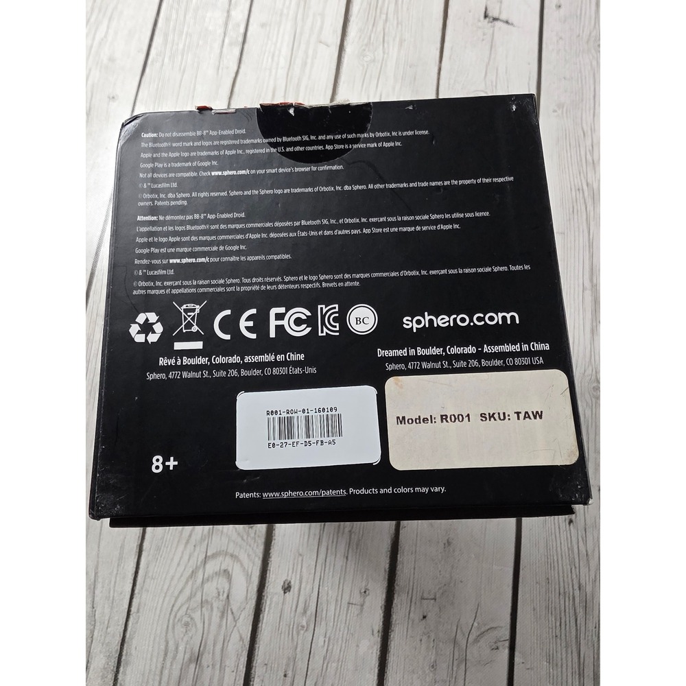 Star Wars BB-8 App-Enabled Droid by Sphero Model R001 with Charging Base Box - Picture 5 of 5